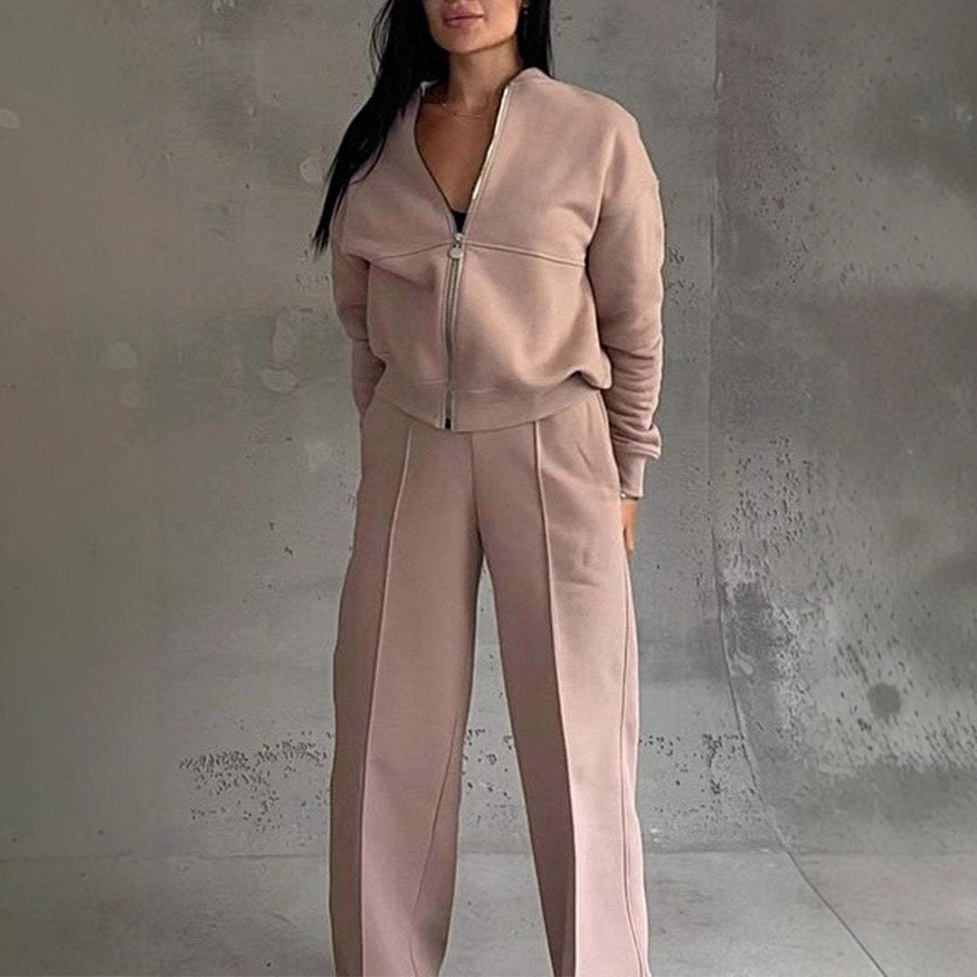 Ensemble Sport Femme – Veste & Pantalon Zip
